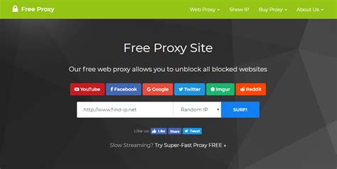 Free web proxy and a cutting.